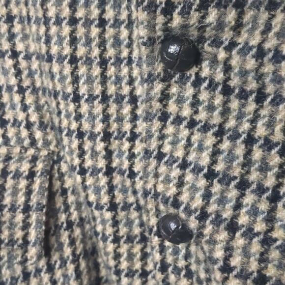Vintage Scottish Harris Tweed 100% Wool Macy's Blazer Suit Green Brown Plaid Jac - Picture 6 of 12